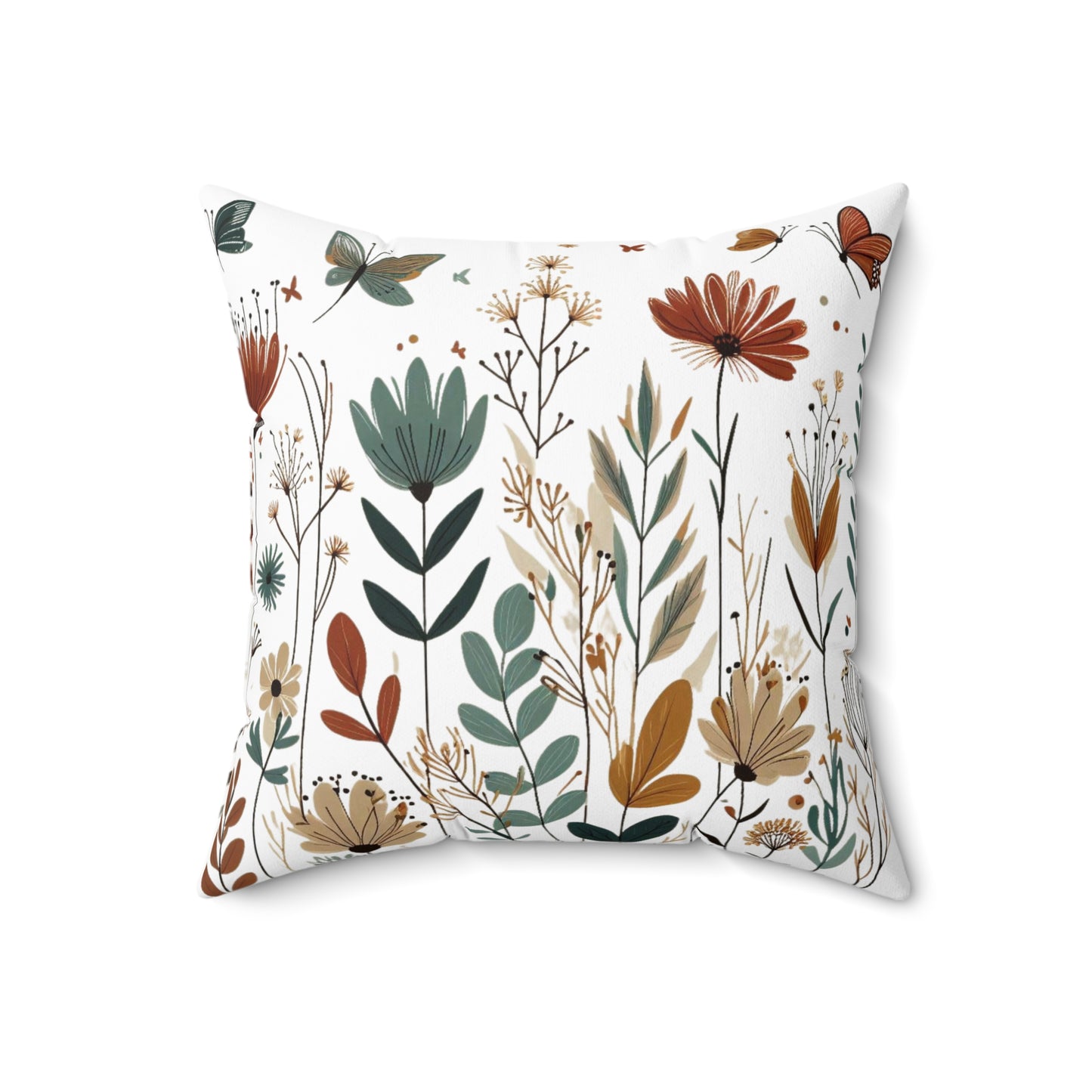Decorative Throw Pillow, Flower Garden