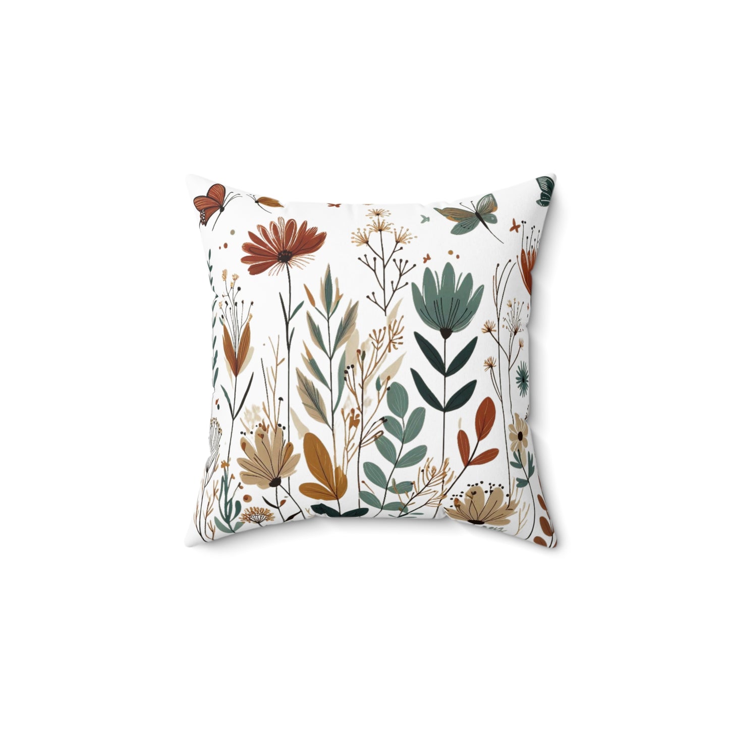 Decorative Throw Pillow, Flower Garden