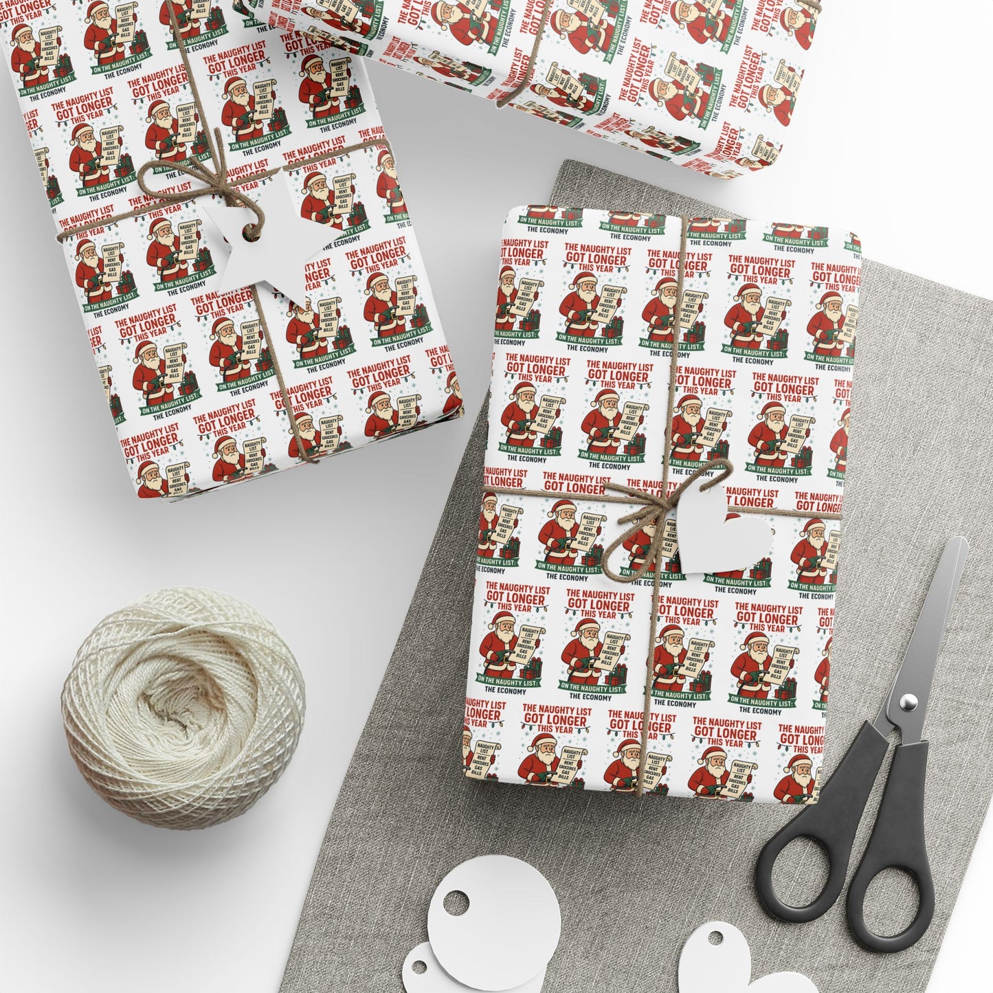 Wrapping paper-The Naughty List