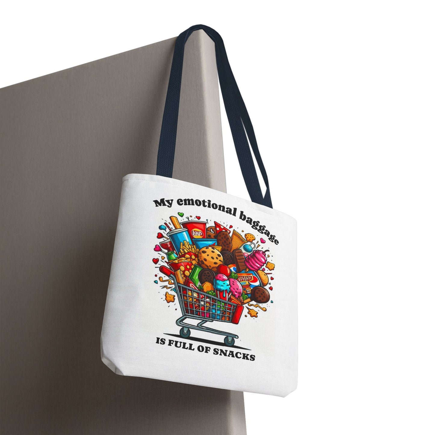 Snack Lover's Tote Bag, Funny Gift for Foodies, Grocery Shopping and more
