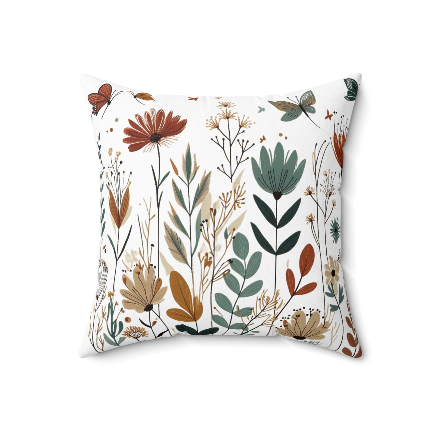 Decorative Throw Pillow, Flower Garden