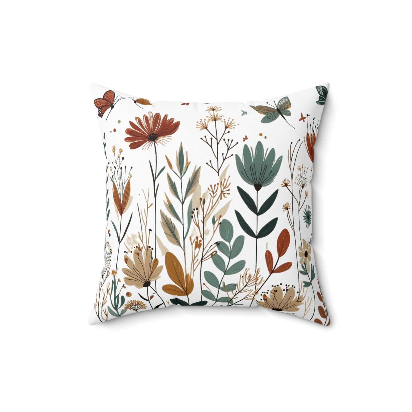 Decorative Throw Pillow, Flower Garden