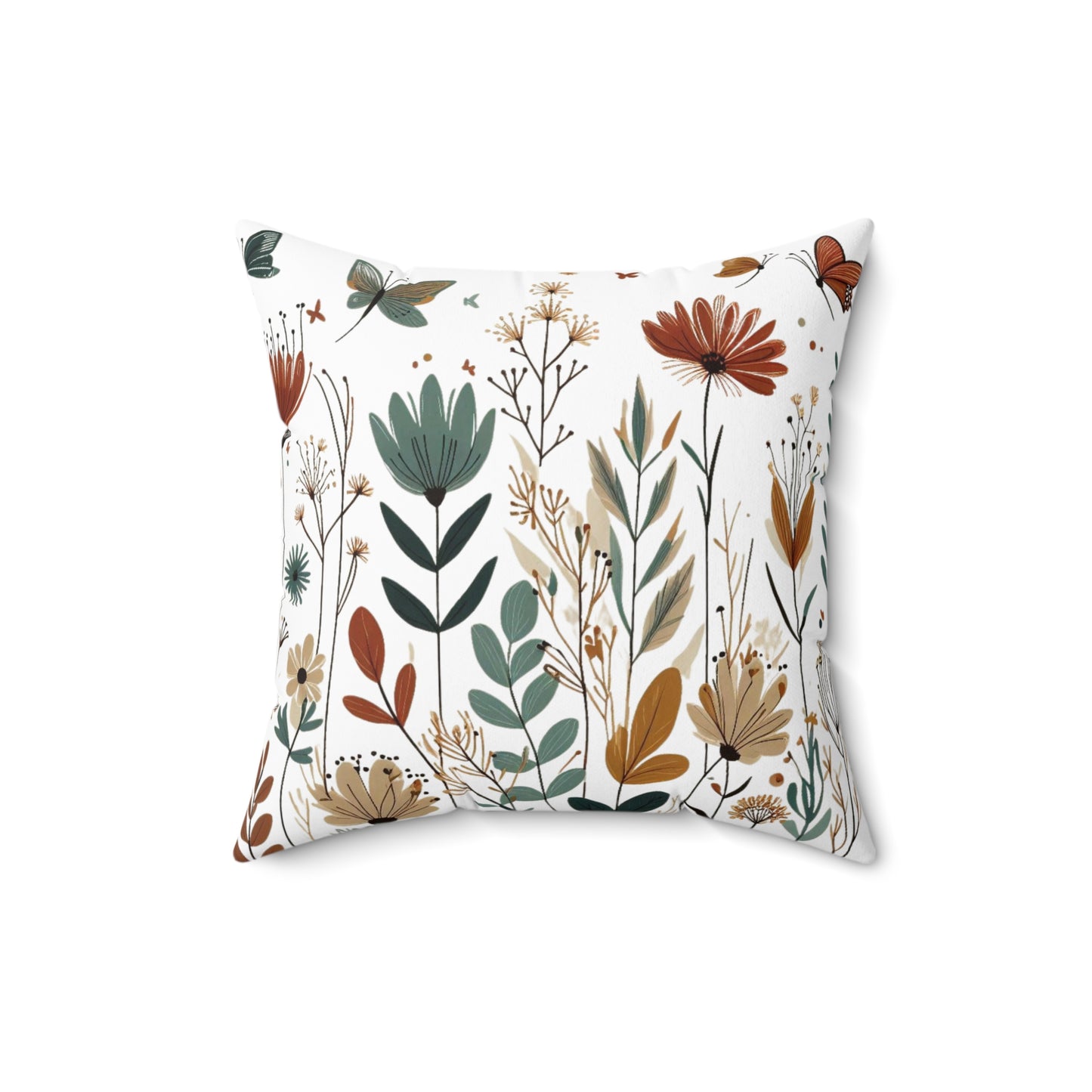 Decorative Throw Pillow, Flower Garden