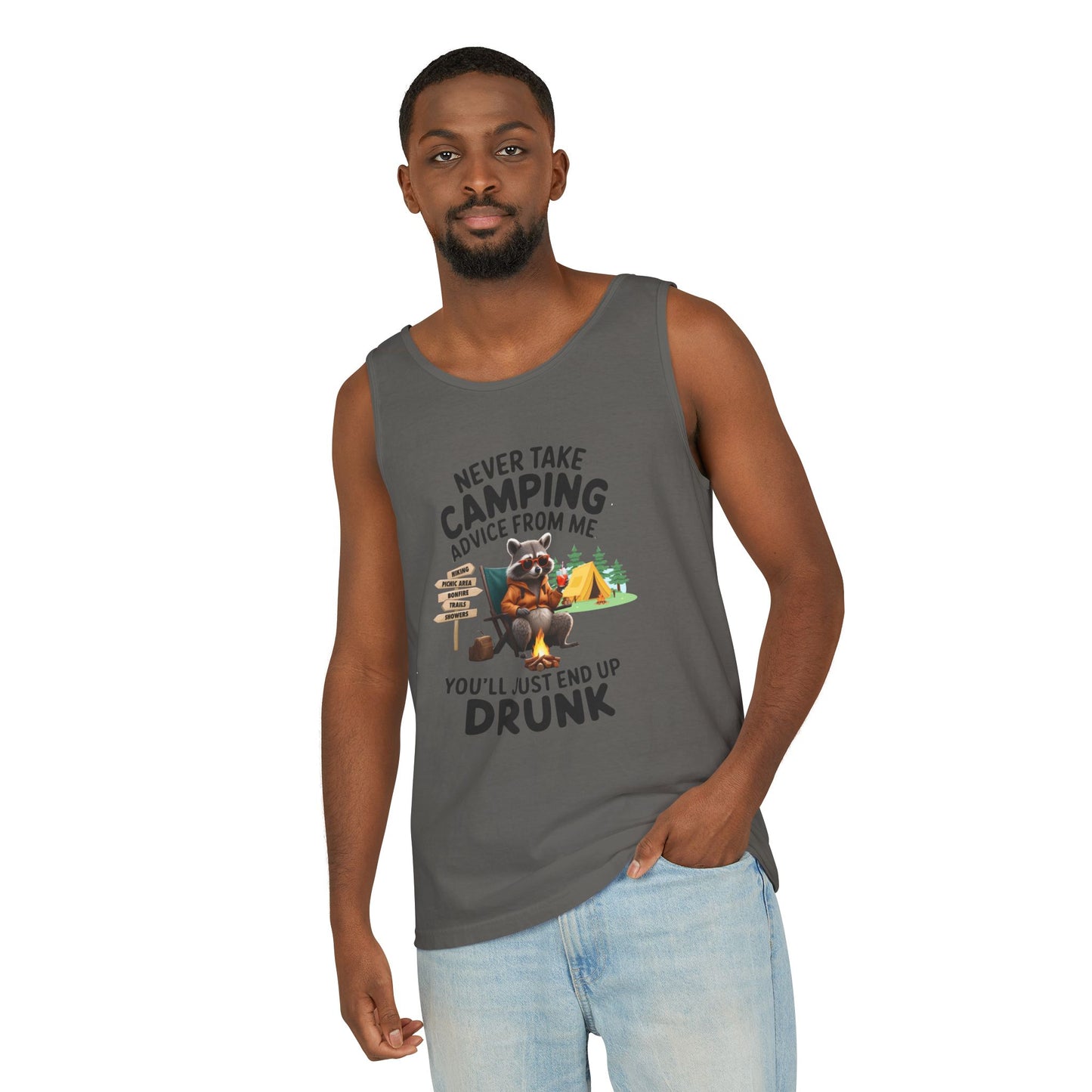 Camping Humor Tank Top, Unisex Garment