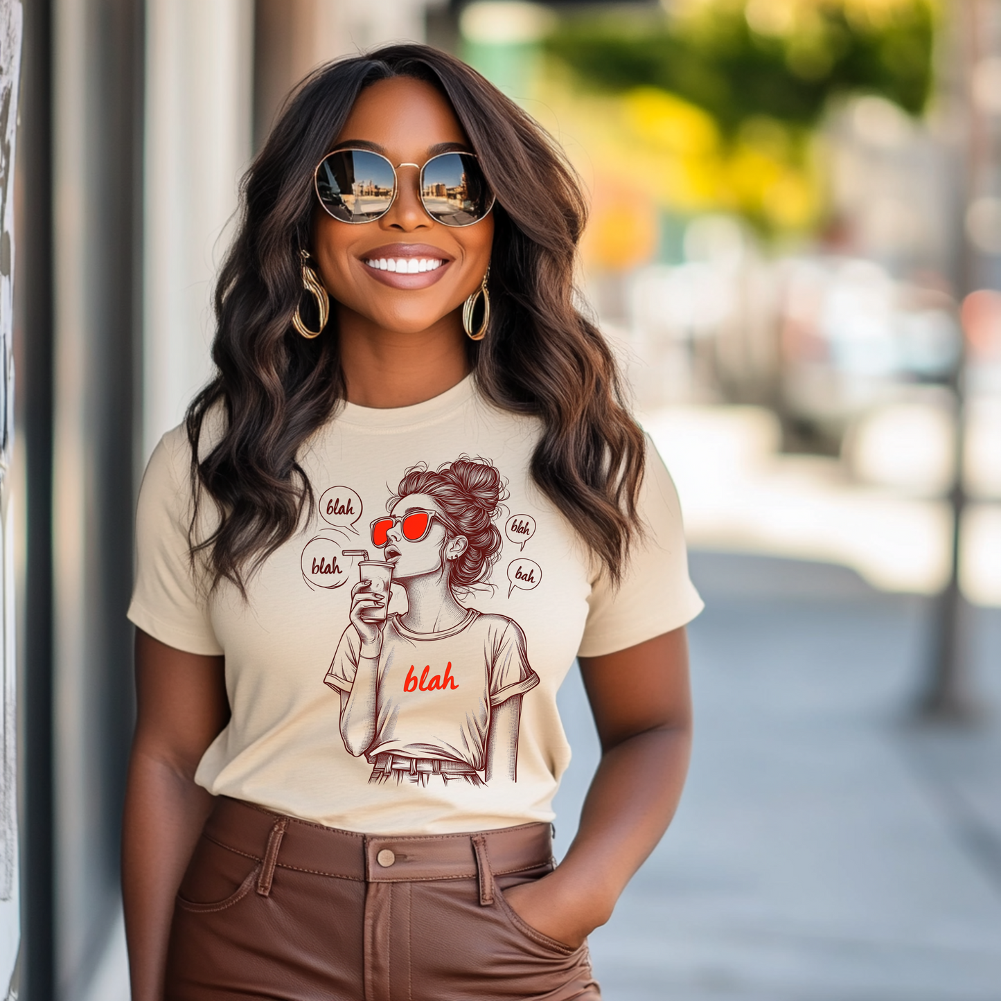 Chic Blah Graphic Tee, Casual Shirt for Trendsetters, Unisex Fashion Top, Gift for Friends, Everyday Wear