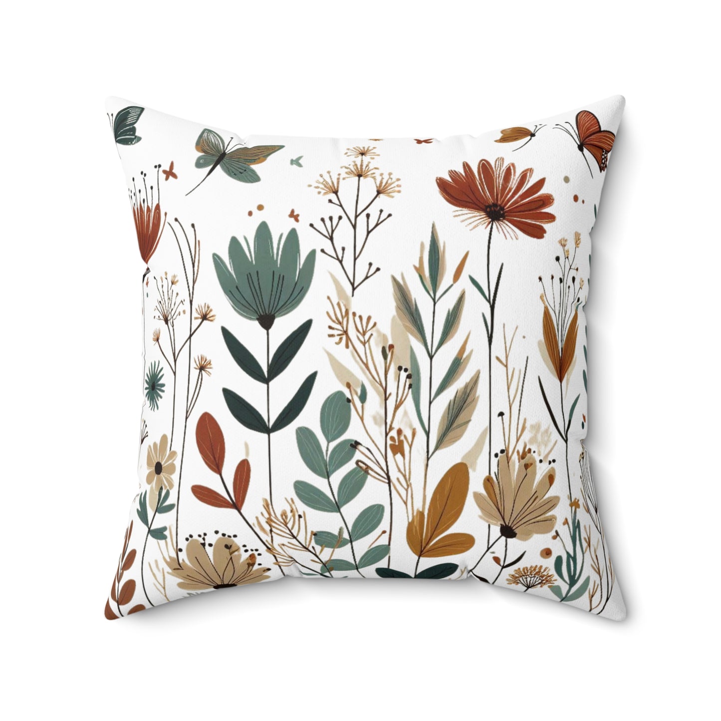 Decorative Throw Pillow, Flower Garden