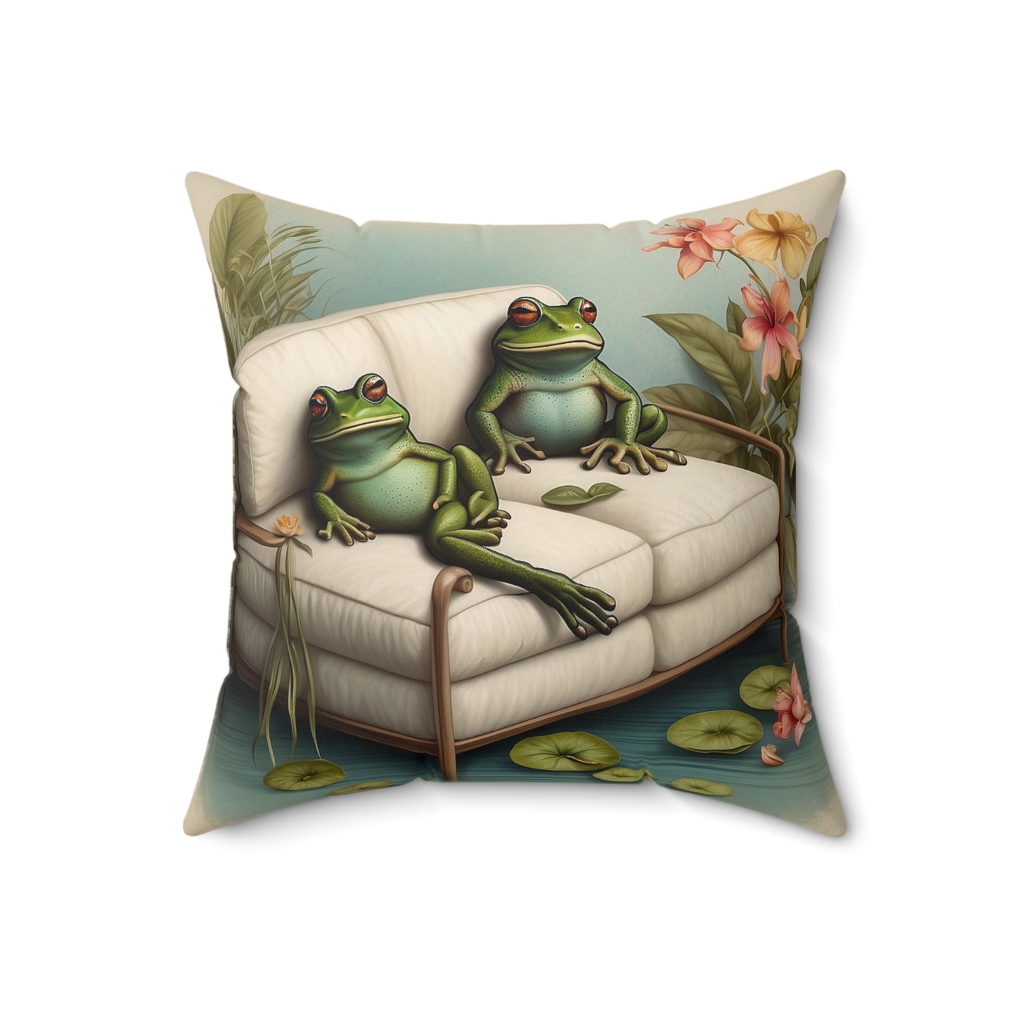 Decorative Throw Pillow, Frog