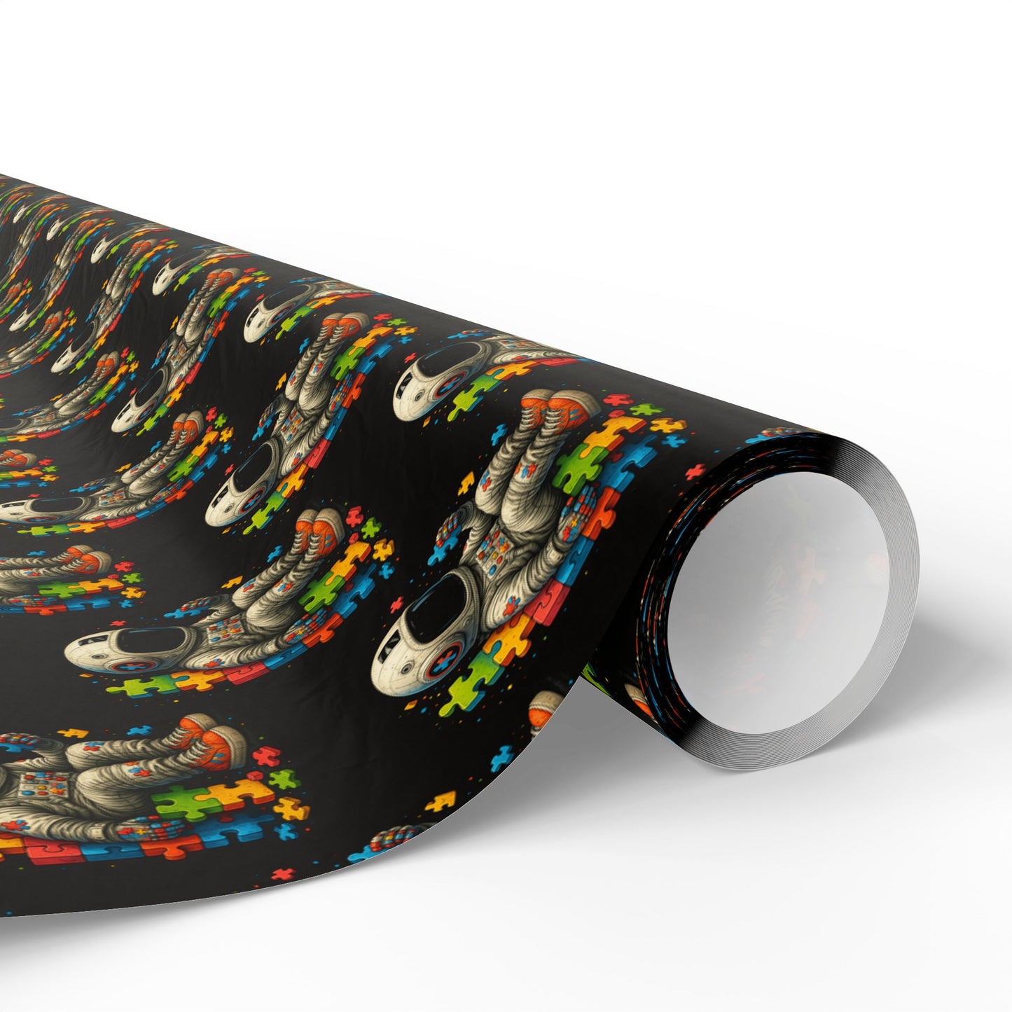 Wrapping Paper -Colorful Astronaut Puzzle