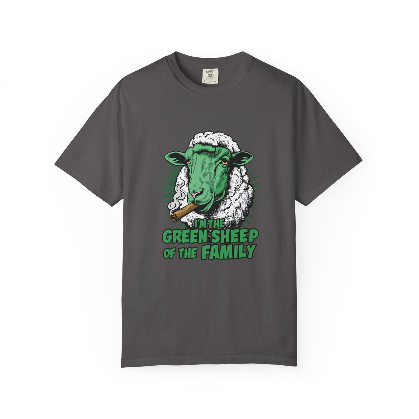 Green Sheep Family Unisex T-Shirt - Fun Gift for Family Gatherings, Birthdays, Holidays, Casual Wear, Unique Graphic Tee