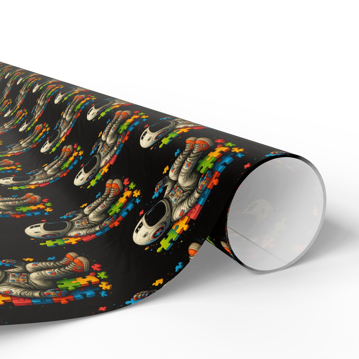 Wrapping Paper -Colorful Astronaut Puzzle