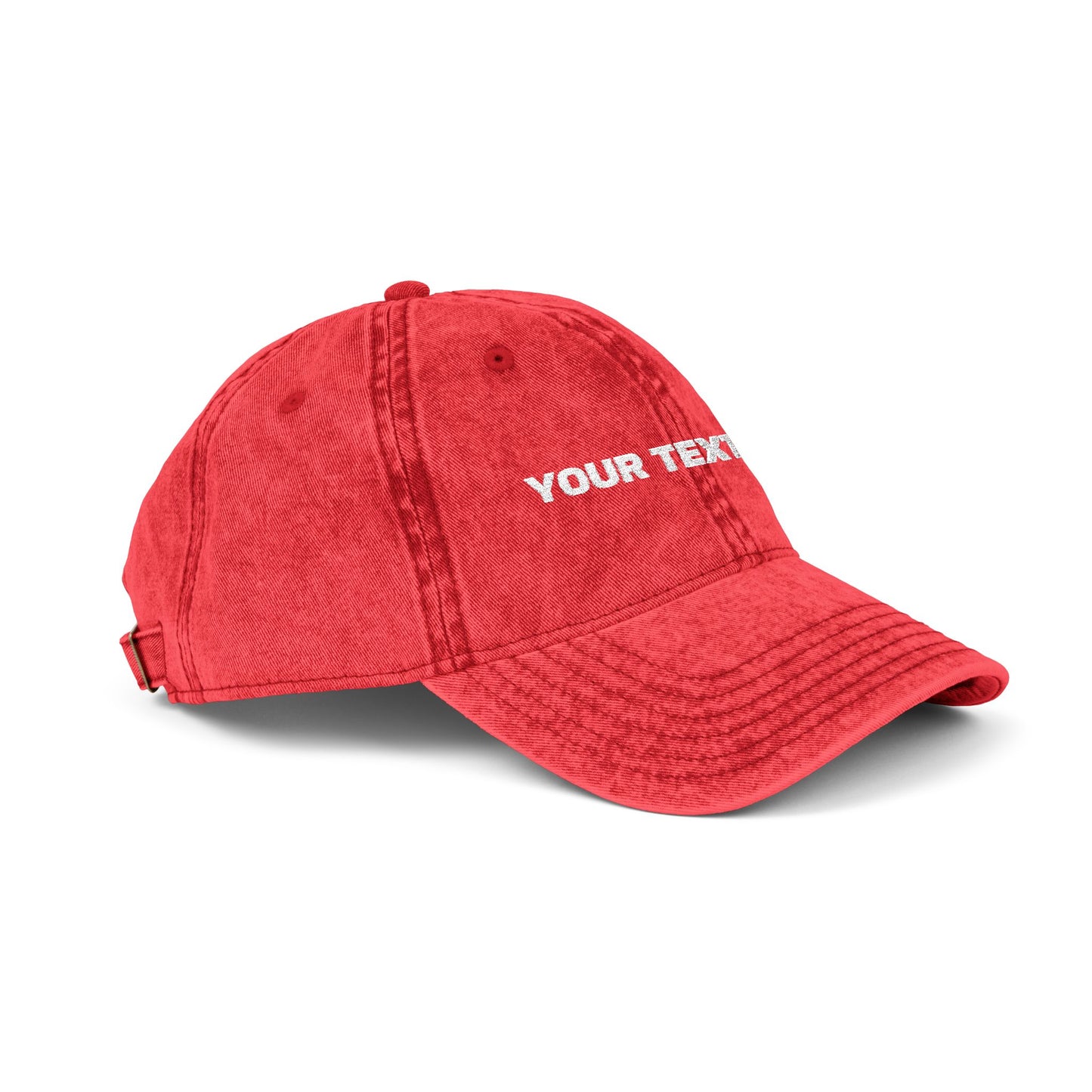 Vintage Embroidered Cap — Custom Text Baseball Hat