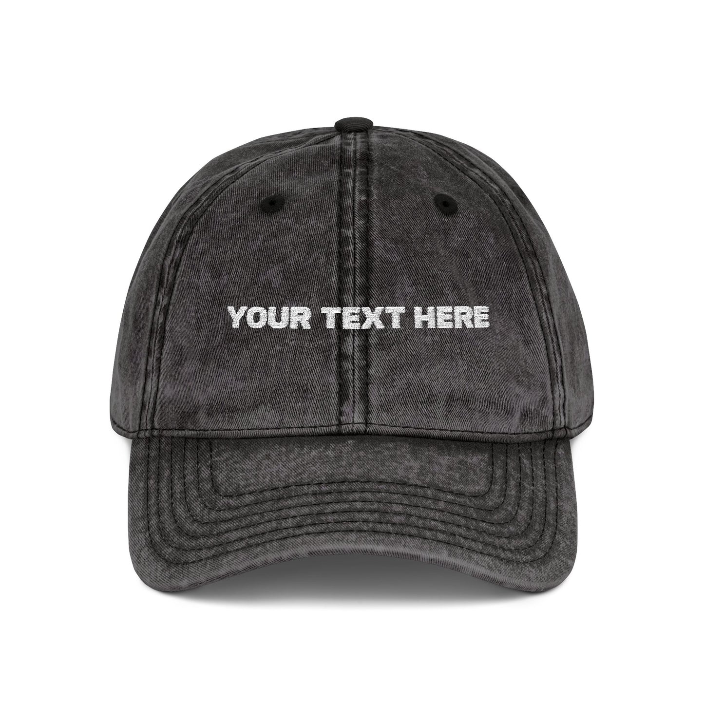 Vintage Embroidered Cap — Custom Text Baseball Hat