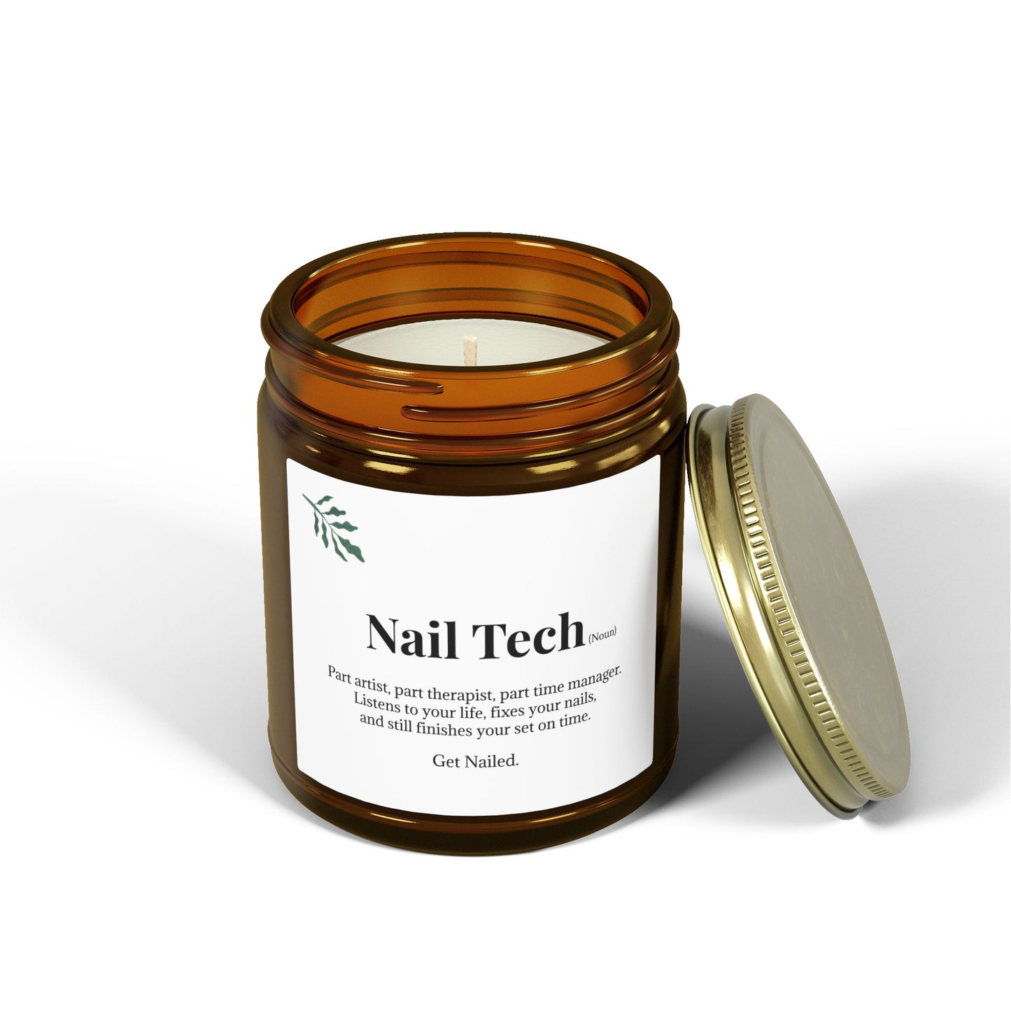 Scented Candles, Coconut Apricot Wax (9oz)- Nail Tech