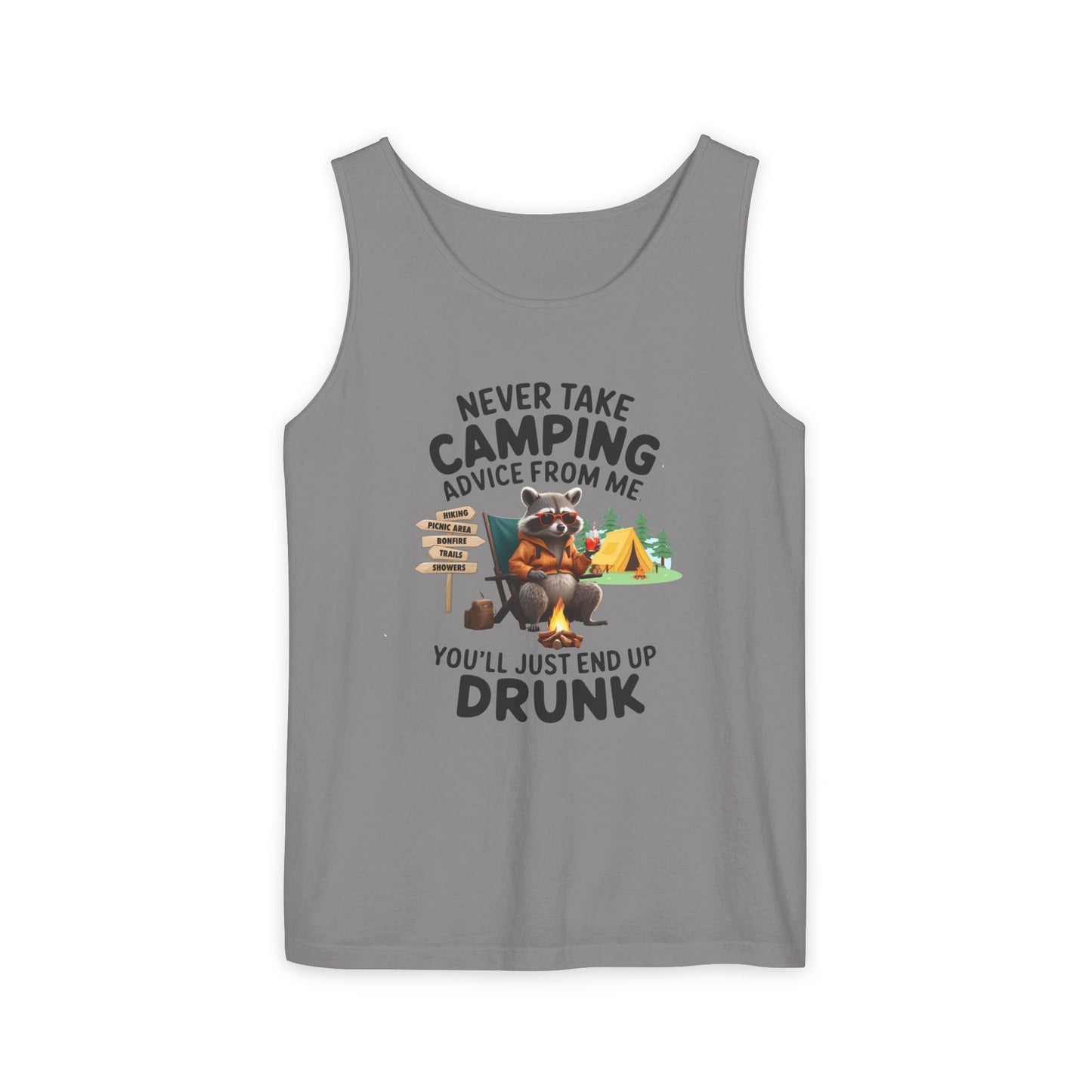 Camping Humor Tank Top, Unisex Garment