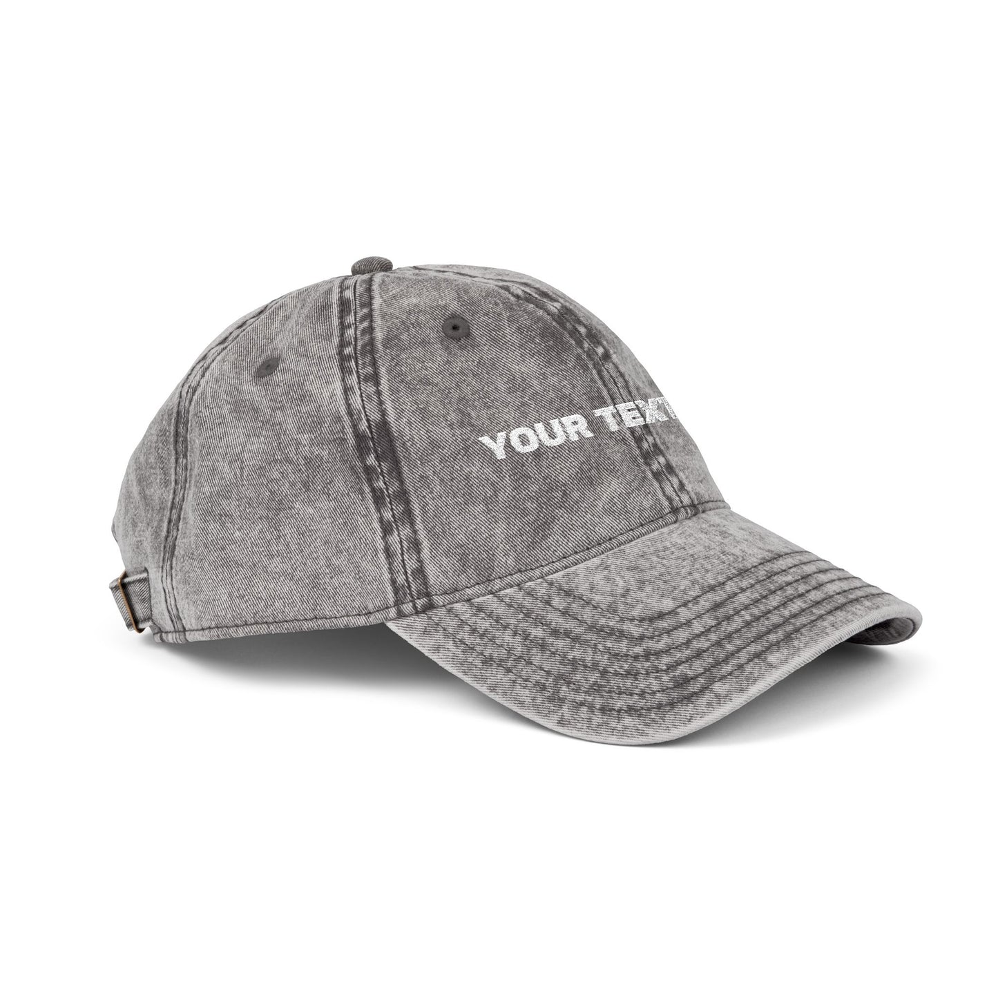Vintage Embroidered Cap — Custom Text Baseball Hat