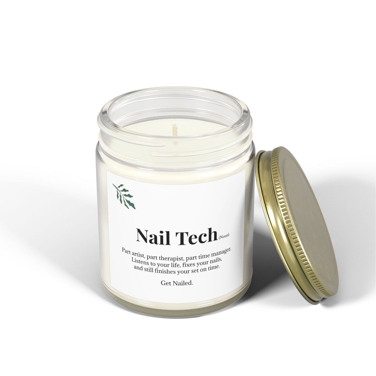 Scented Candles, Coconut Apricot Wax (9oz)- Nail Tech