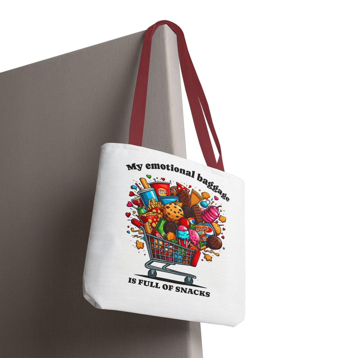 Snack Lover's Tote Bag, Funny Gift for Foodies, Grocery Shopping and more