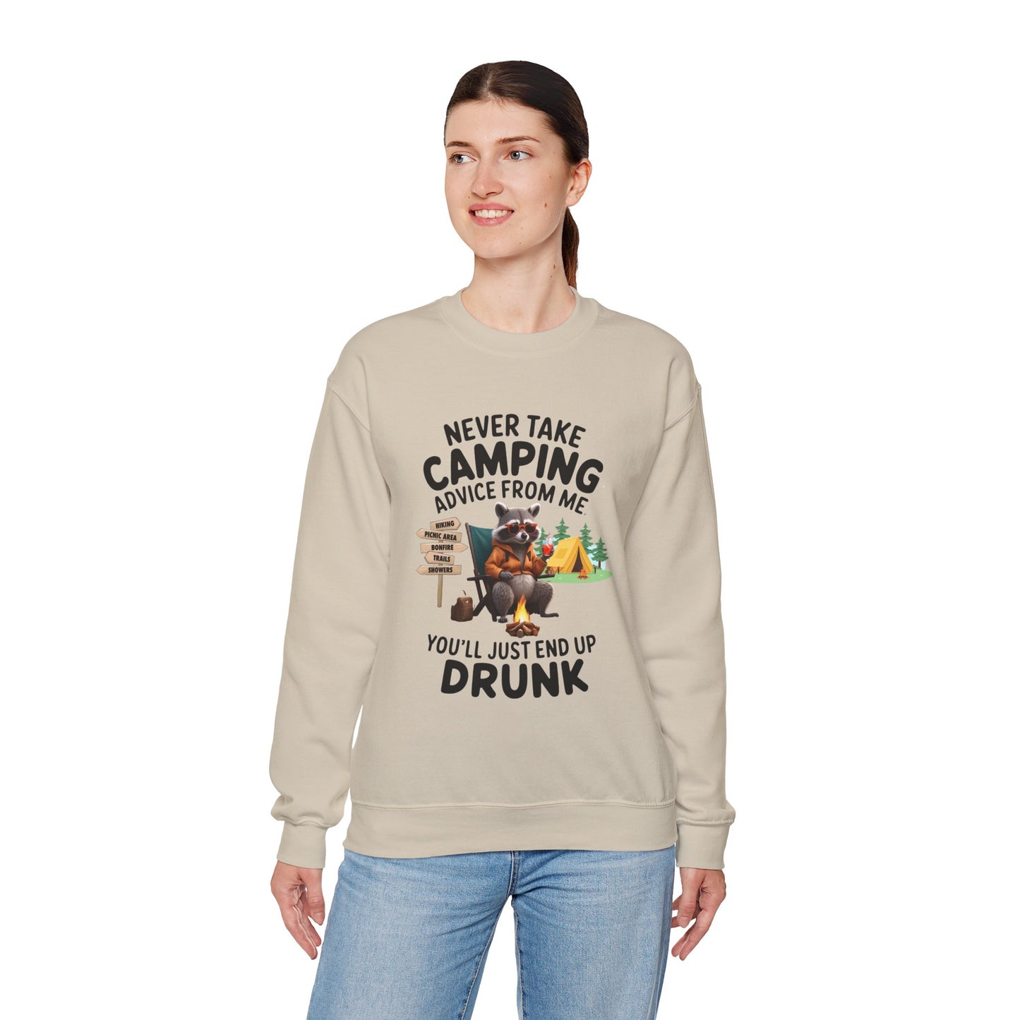 Camping Advice-Unisex Heavy Blend™ Crewneck Sweatshirt