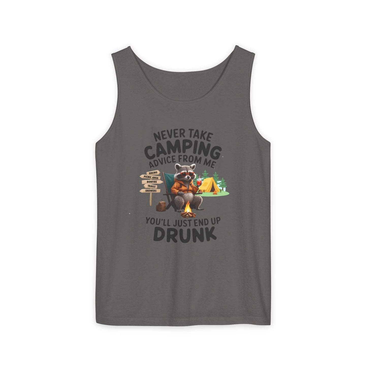 Camping Humor Tank Top, Unisex Garment