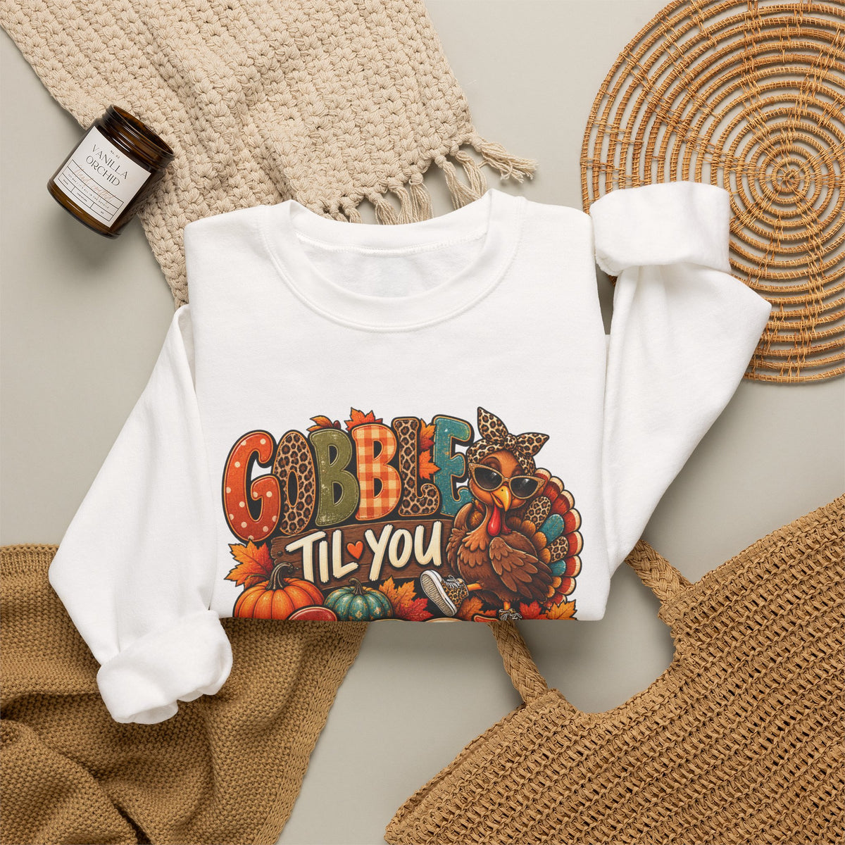 Sweatshirt: Gobble Till you Wobble