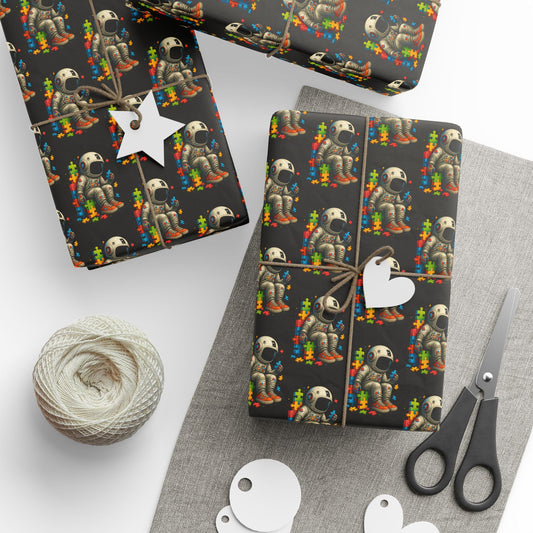 Wrapping Paper -Colorful Astronaut Puzzle