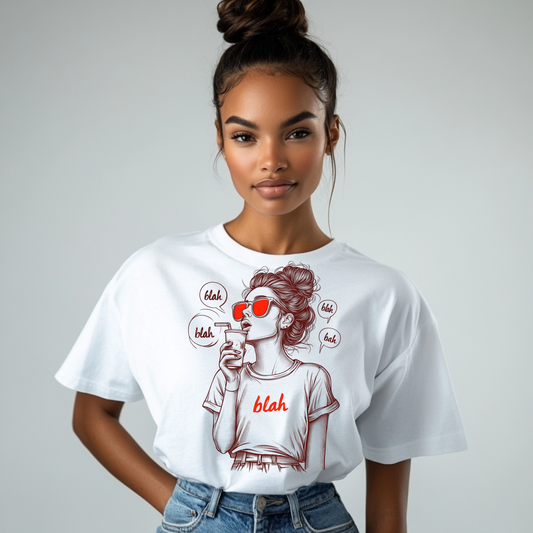 Chic Blah Graphic Tee, Casual Shirt for Trendsetters, Unisex Fashion Top, Gift for Friends, Everyday Wear