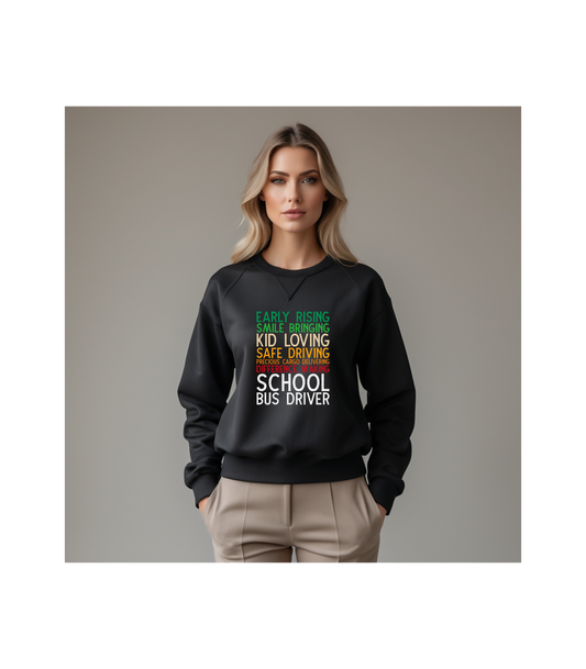 School Bus Driver Sweatshirt, Gift for Teachers, Unisex Crewneck, Cozy Pullover for Drivers, Back to School Apparel