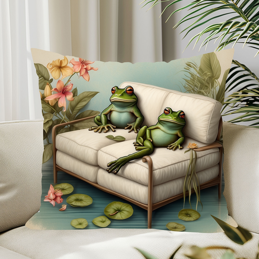 Decorative Throw Pillow, Frog