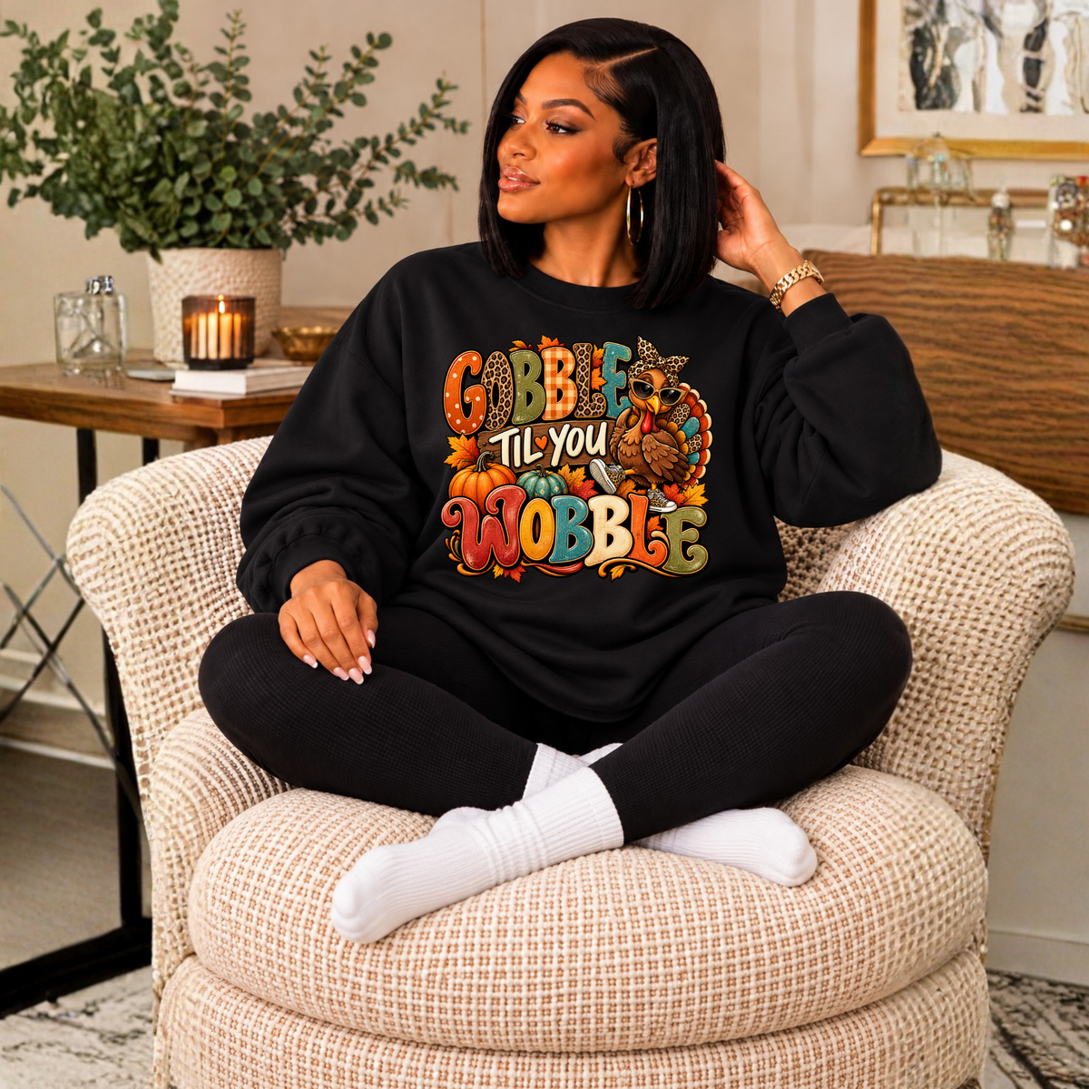 Sweatshirt: Gobble Till you Wobble