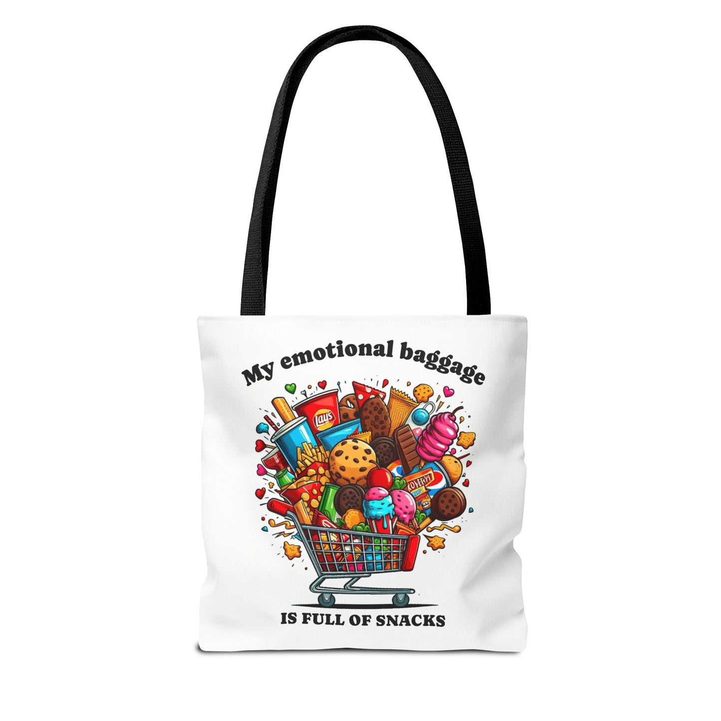 Snack Lover's Tote Bag, Funny Gift for Foodies, Grocery Shopping and more