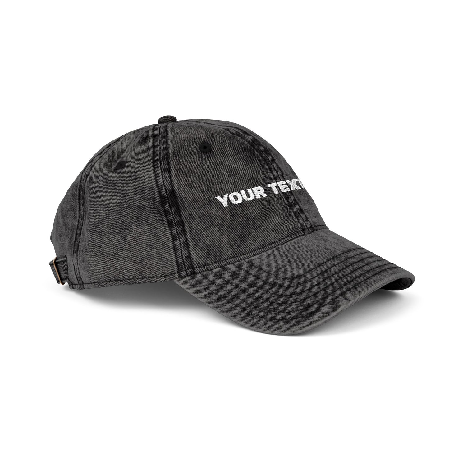 Vintage Embroidered Cap — Custom Text Baseball Hat