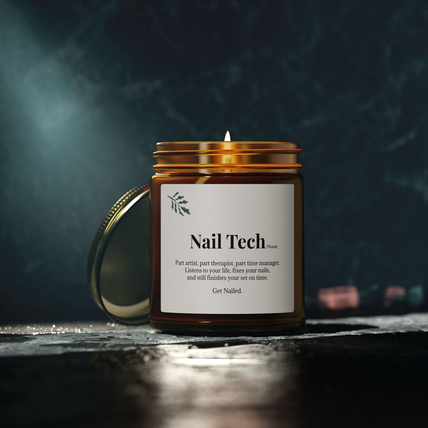Scented Candles, Coconut Apricot Wax (9oz)- Nail Tech