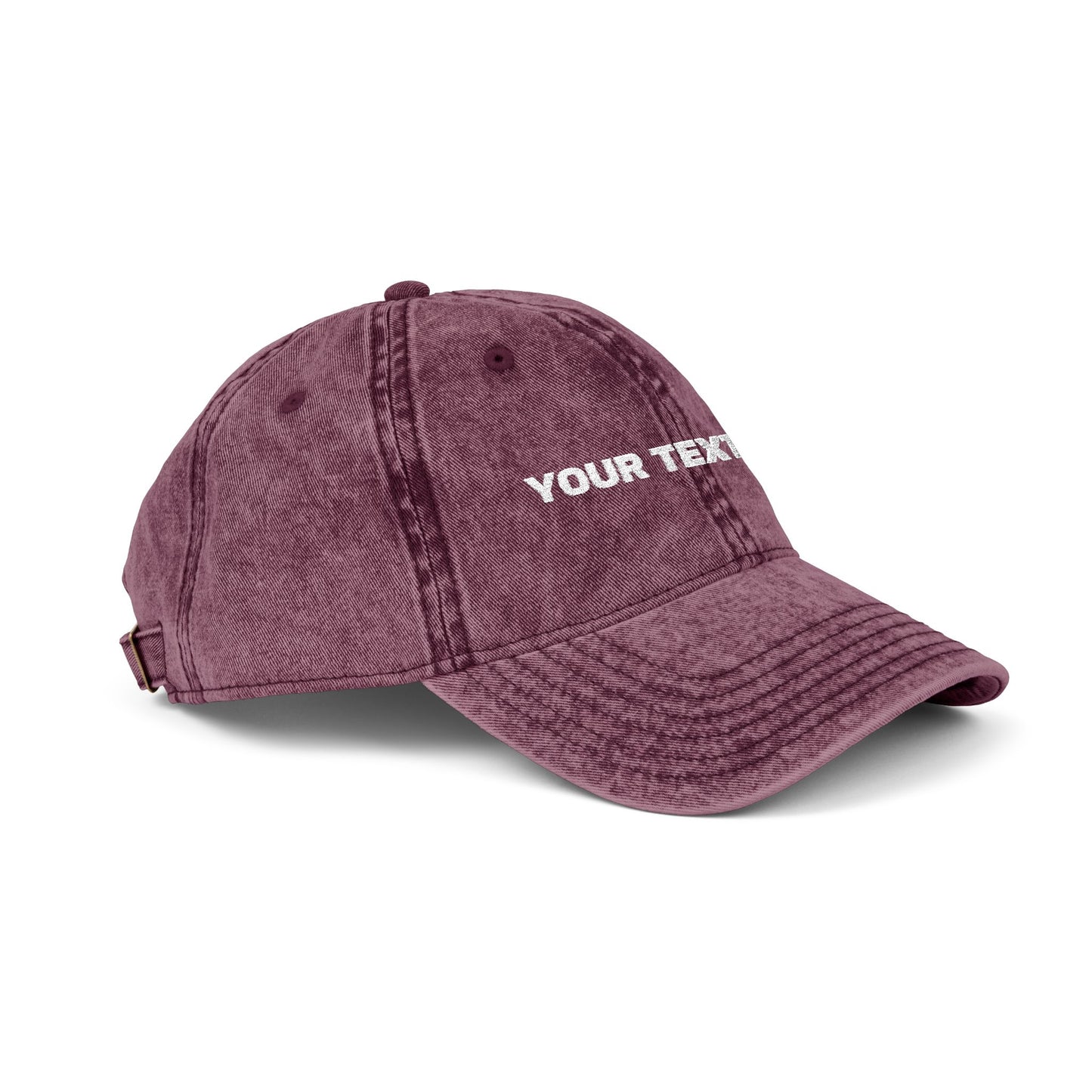 Vintage Embroidered Cap — Custom Text Baseball Hat