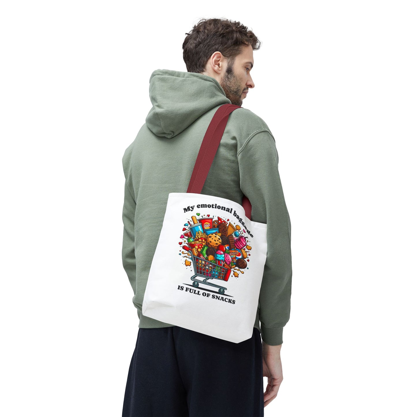 Snack Lover's Tote Bag, Funny Gift for Foodies, Grocery Shopping and more