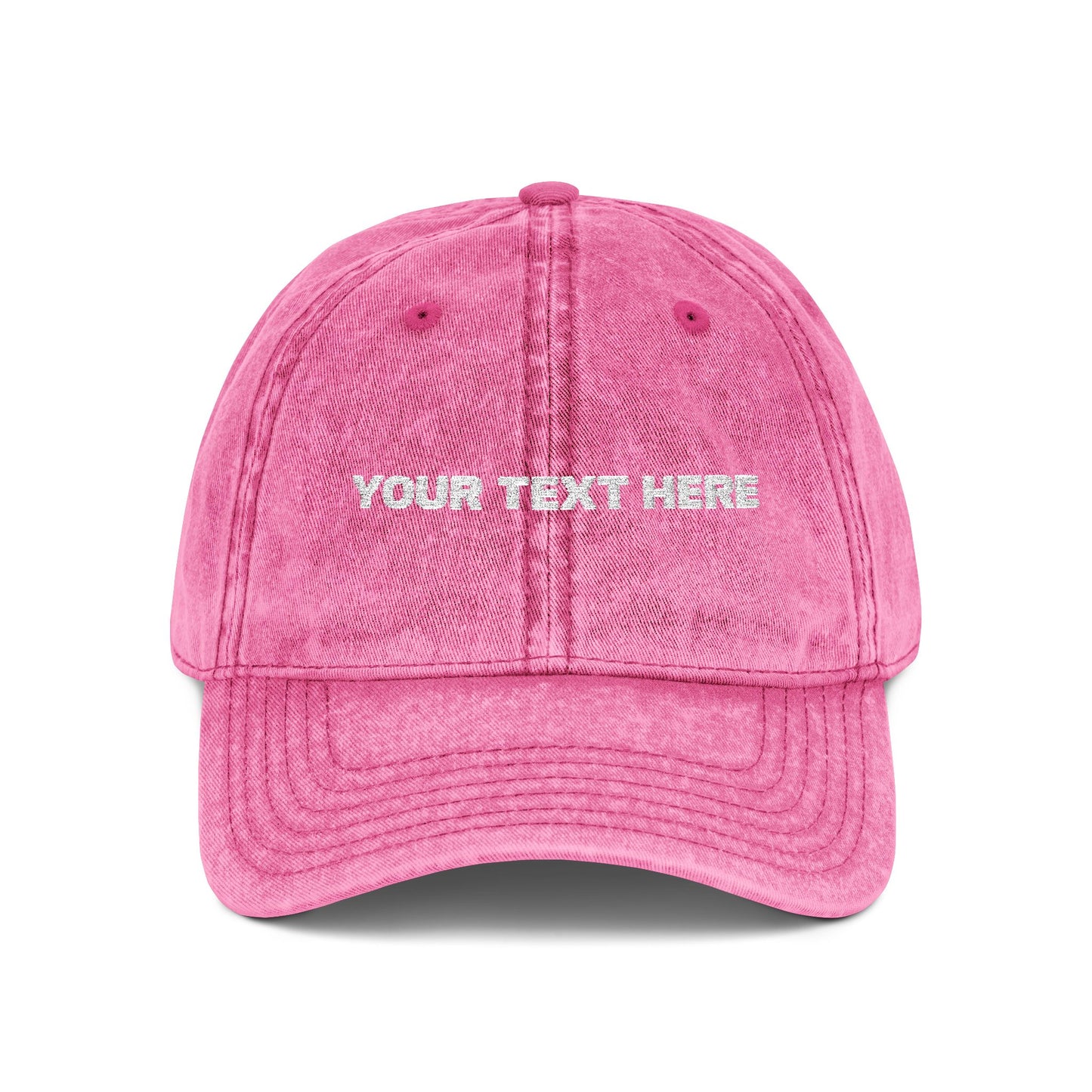 Vintage Embroidered Cap — Custom Text Baseball Hat