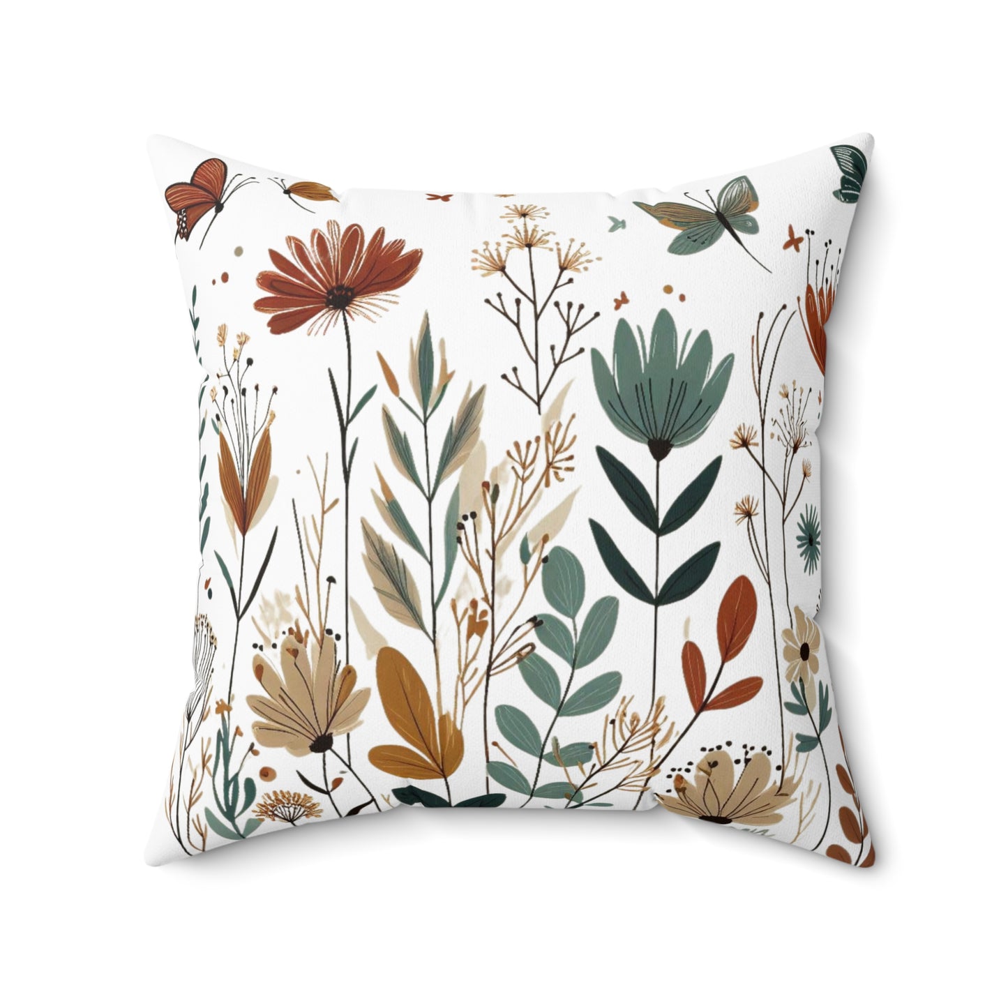 Decorative Throw Pillow, Flower Garden